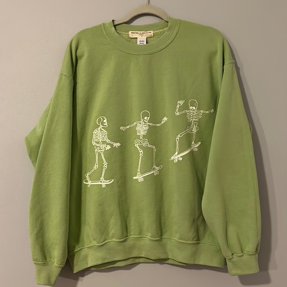 Urban Outfitters Project Social T Skateboard Skeletons Sweatshirt